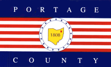 Flag of Portage County, Ohio — official county seal established 1808